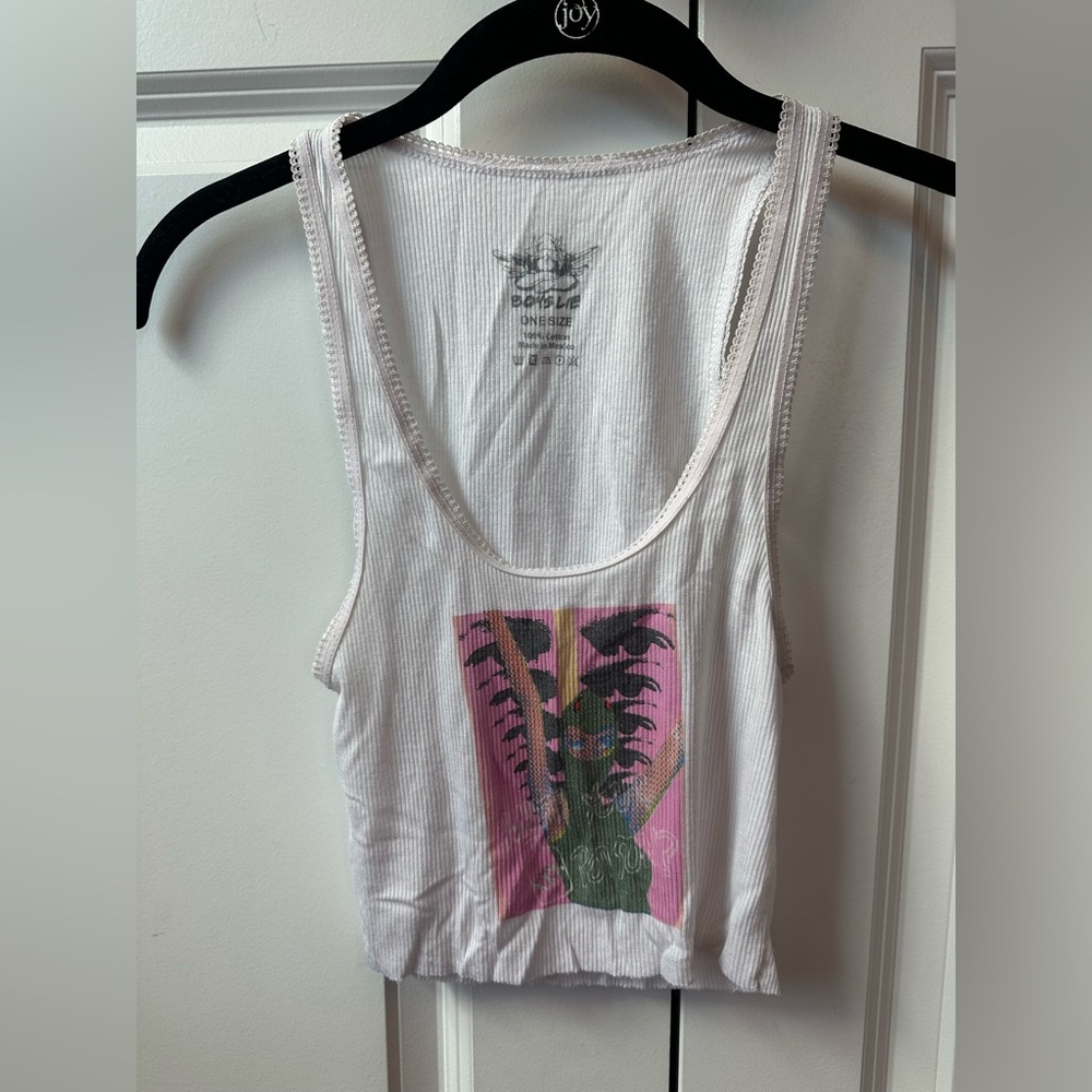 Boys Lie Sick Brain ‘What’s your poison’ Graphic Tank Cropped Ribbed (One Size)